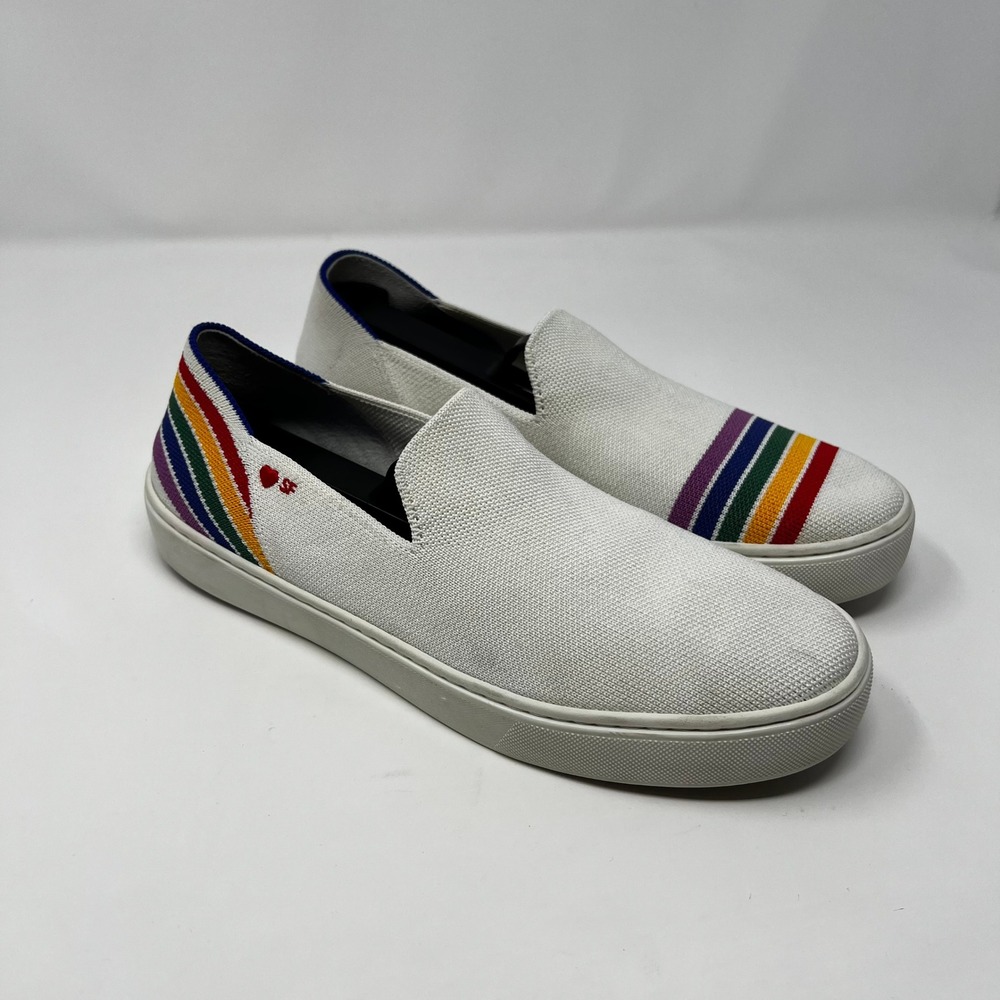 Rothys The Sneaker Rainbow SF Pride Slip On Shoes Women Size 9 Limited Rare